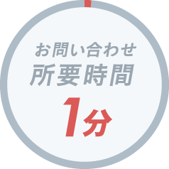 お問い合わせ所要時間1分